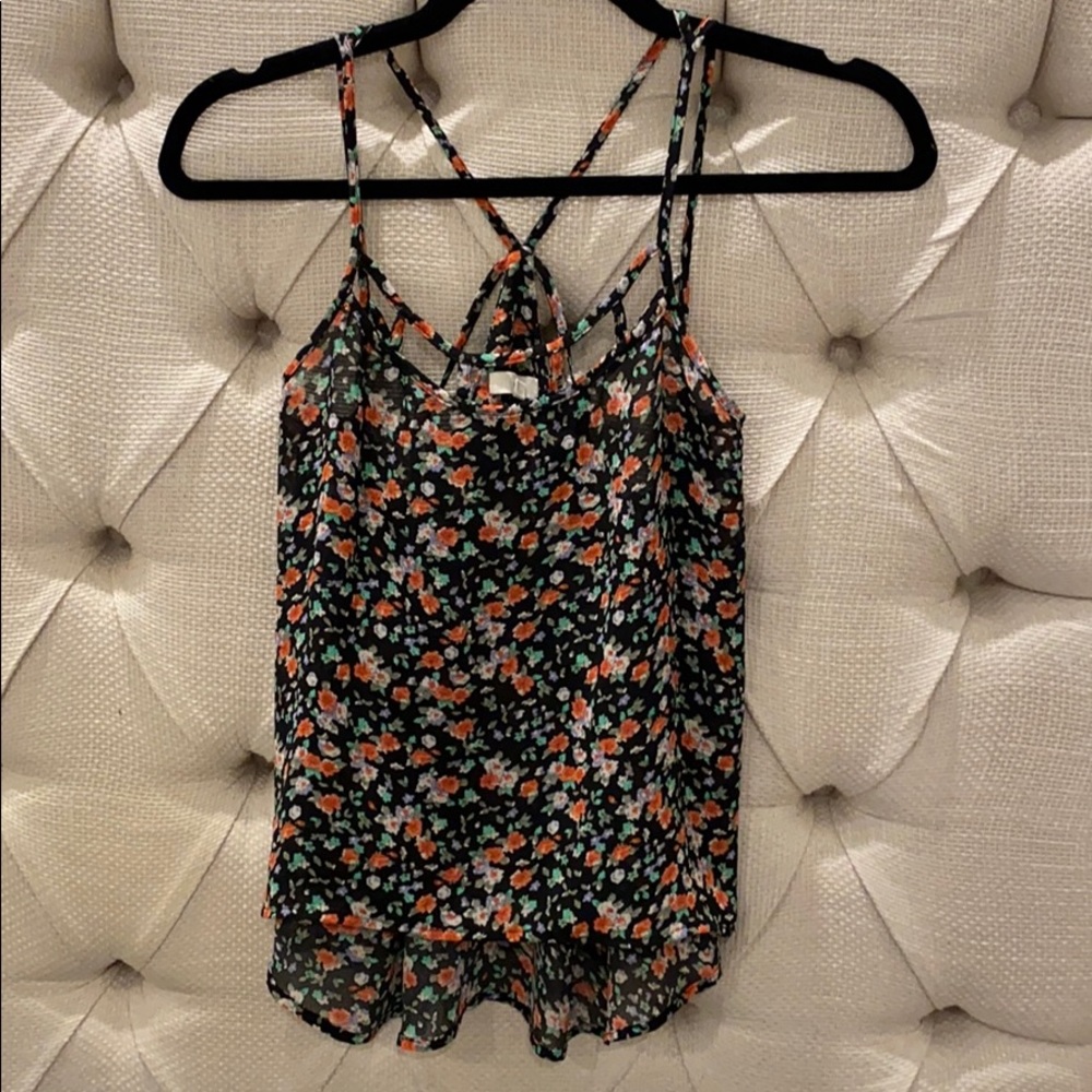 Strappy floral top